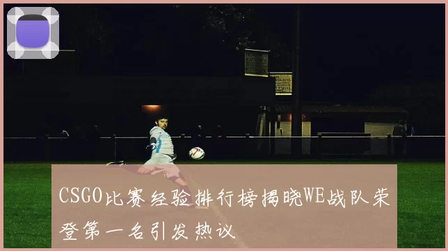 CSGO比赛经验排行榜揭晓WE战队荣登第一名引发热议